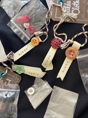 Spare Button Tags - Assorted Colored Buttons